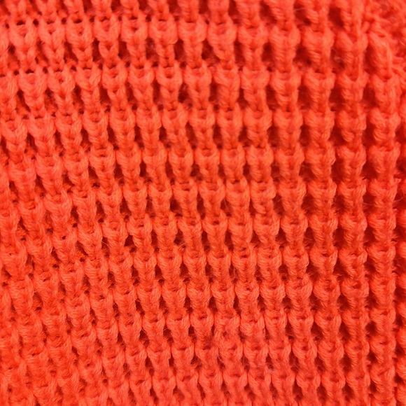 Zenana Premium Orange Waffle Style Cardigan - Picture 3 of 7